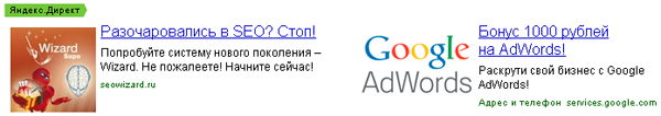 Яндекс.Директ vs Google AdWords.